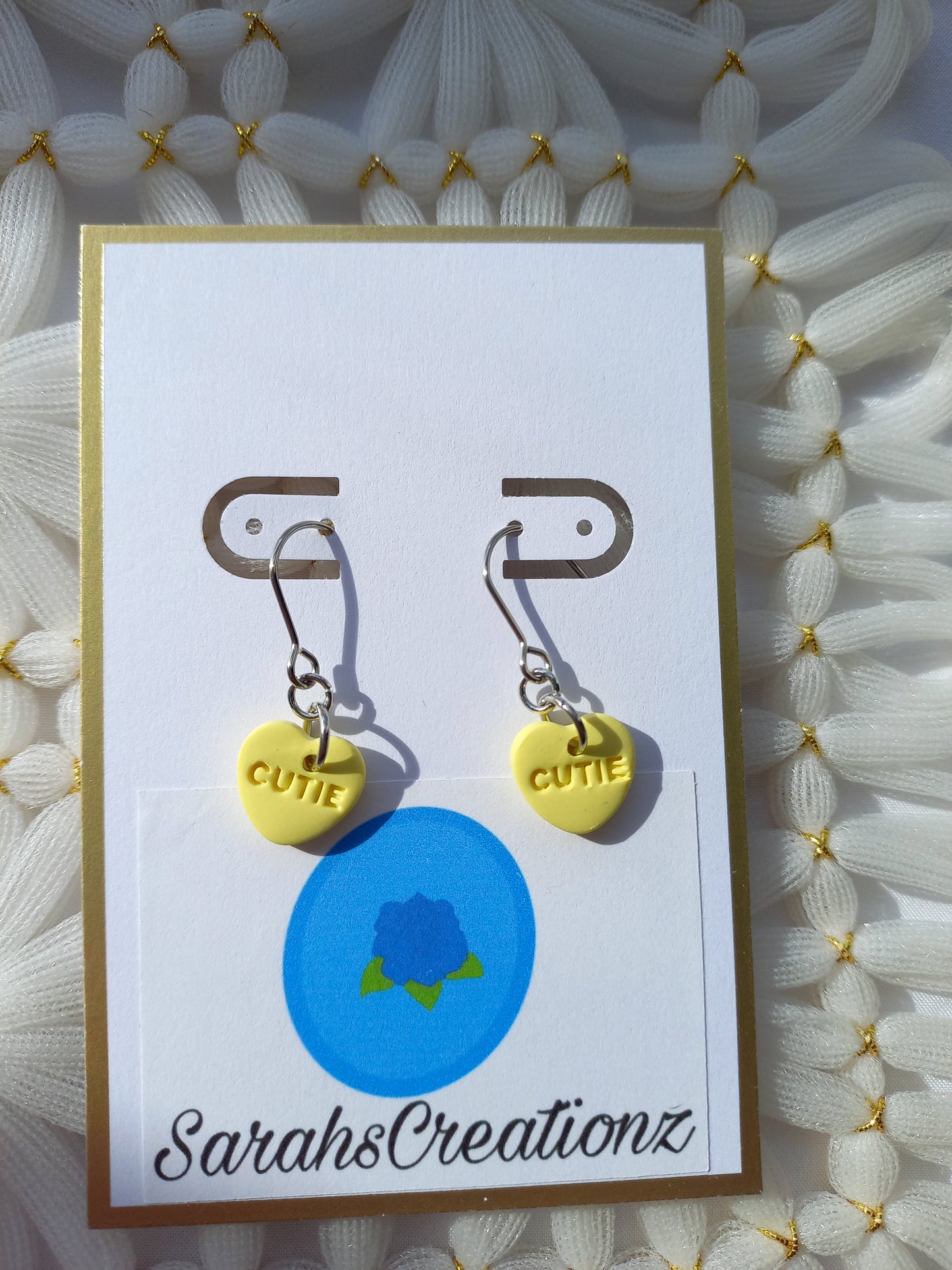 Yellow Mini Candy Heart Earrings | Love Collection