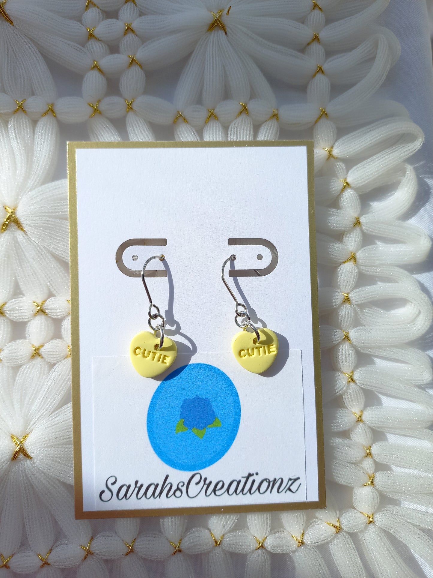 Yellow Mini Candy Heart Earrings | Love Collection