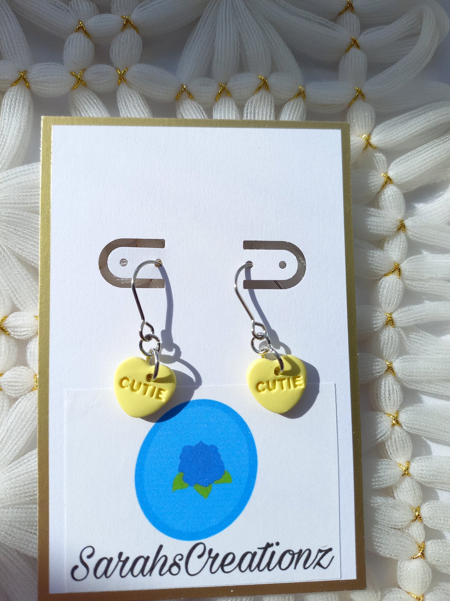 Yellow Mini Candy Heart Earrings | Love Collection