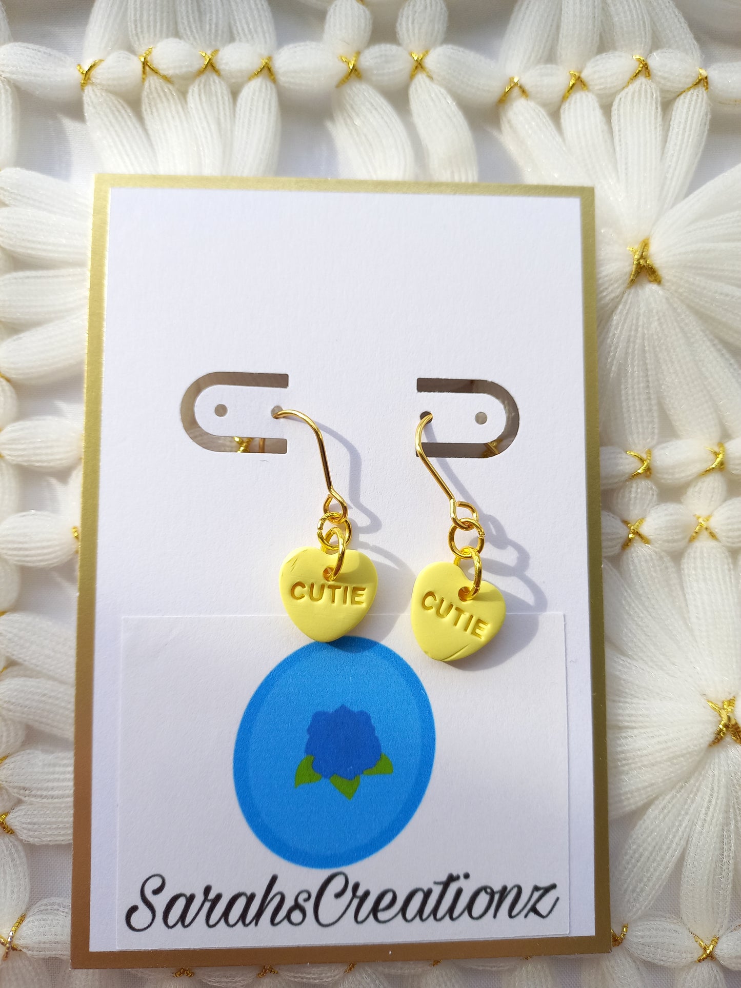 Yellow Mini Candy Heart Earrings | Love Collection