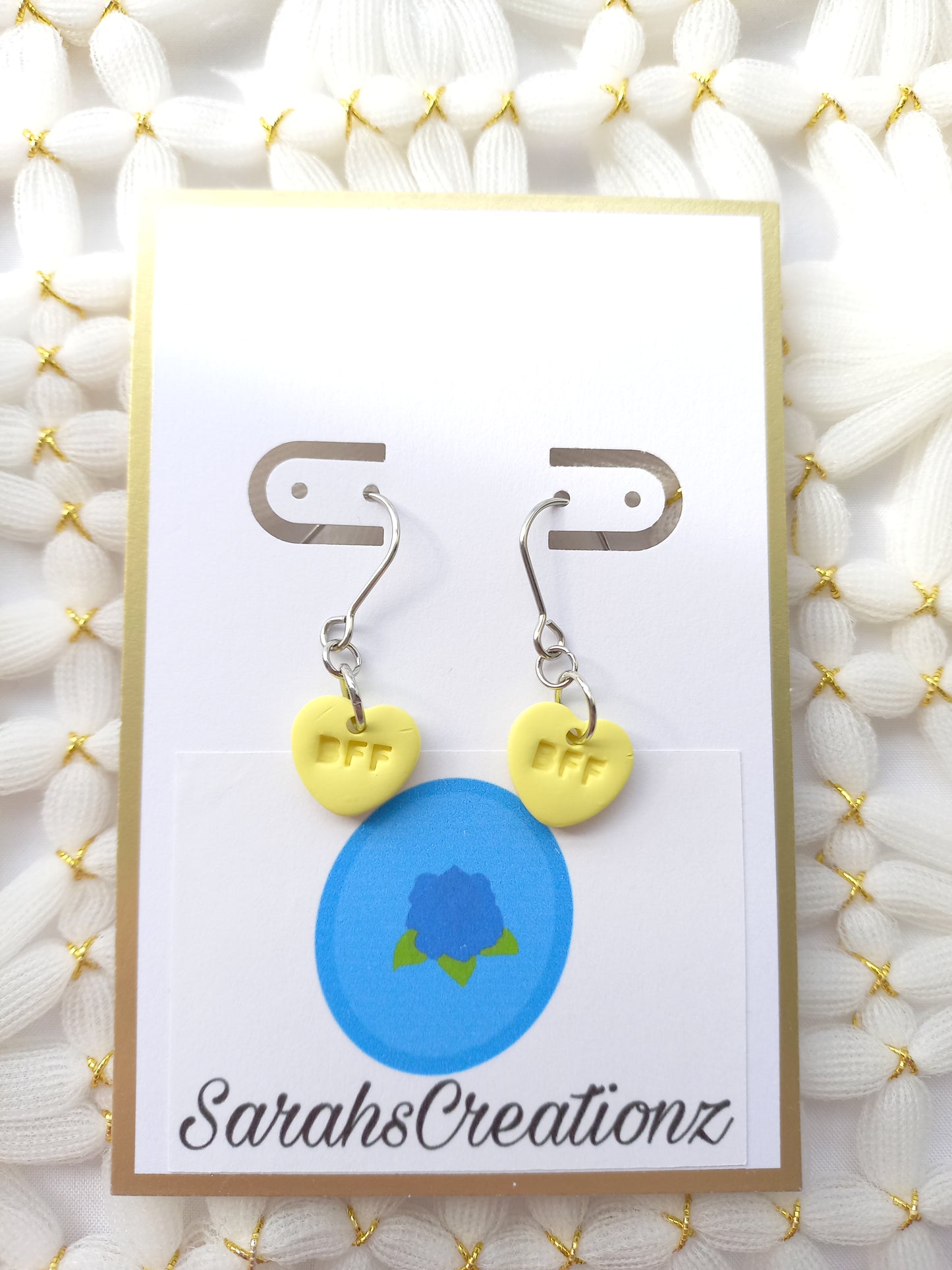 Yellow Mini Candy Heart Earrings | Love Collection