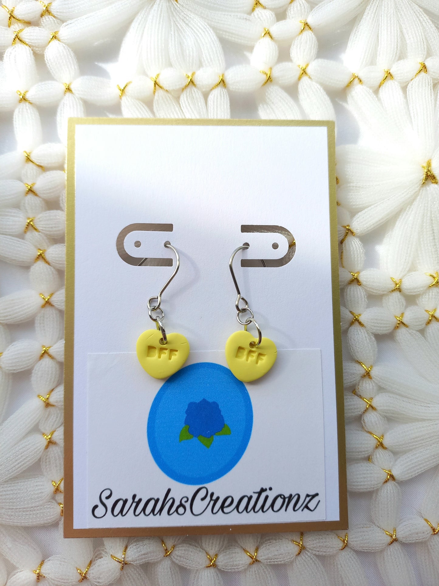 Yellow Mini Candy Heart Earrings | Love Collection