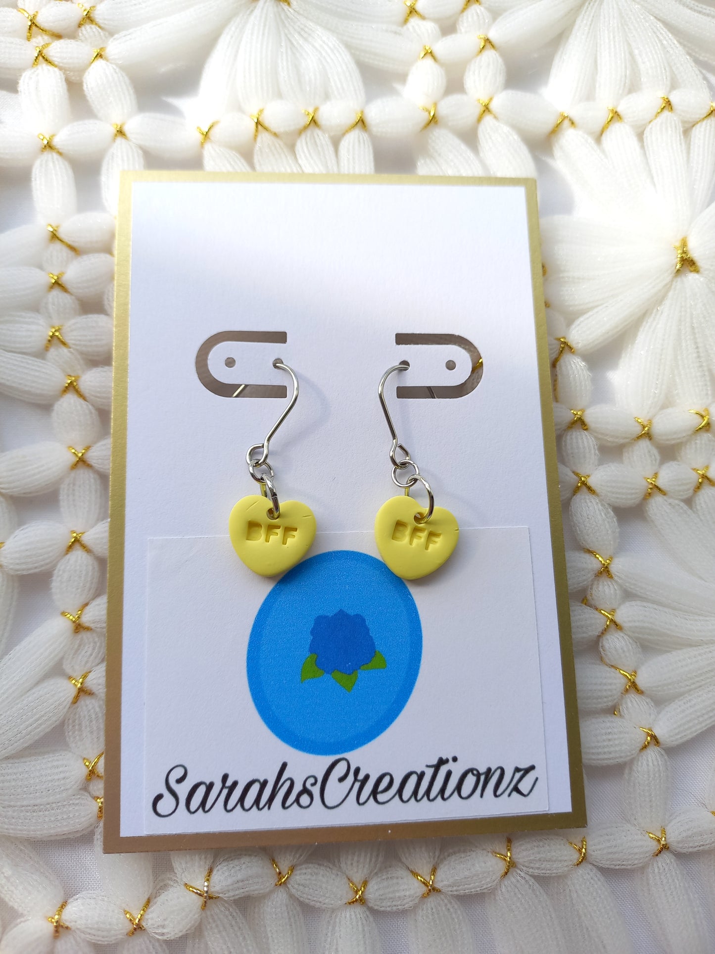 Yellow Mini Candy Heart Earrings | Love Collection