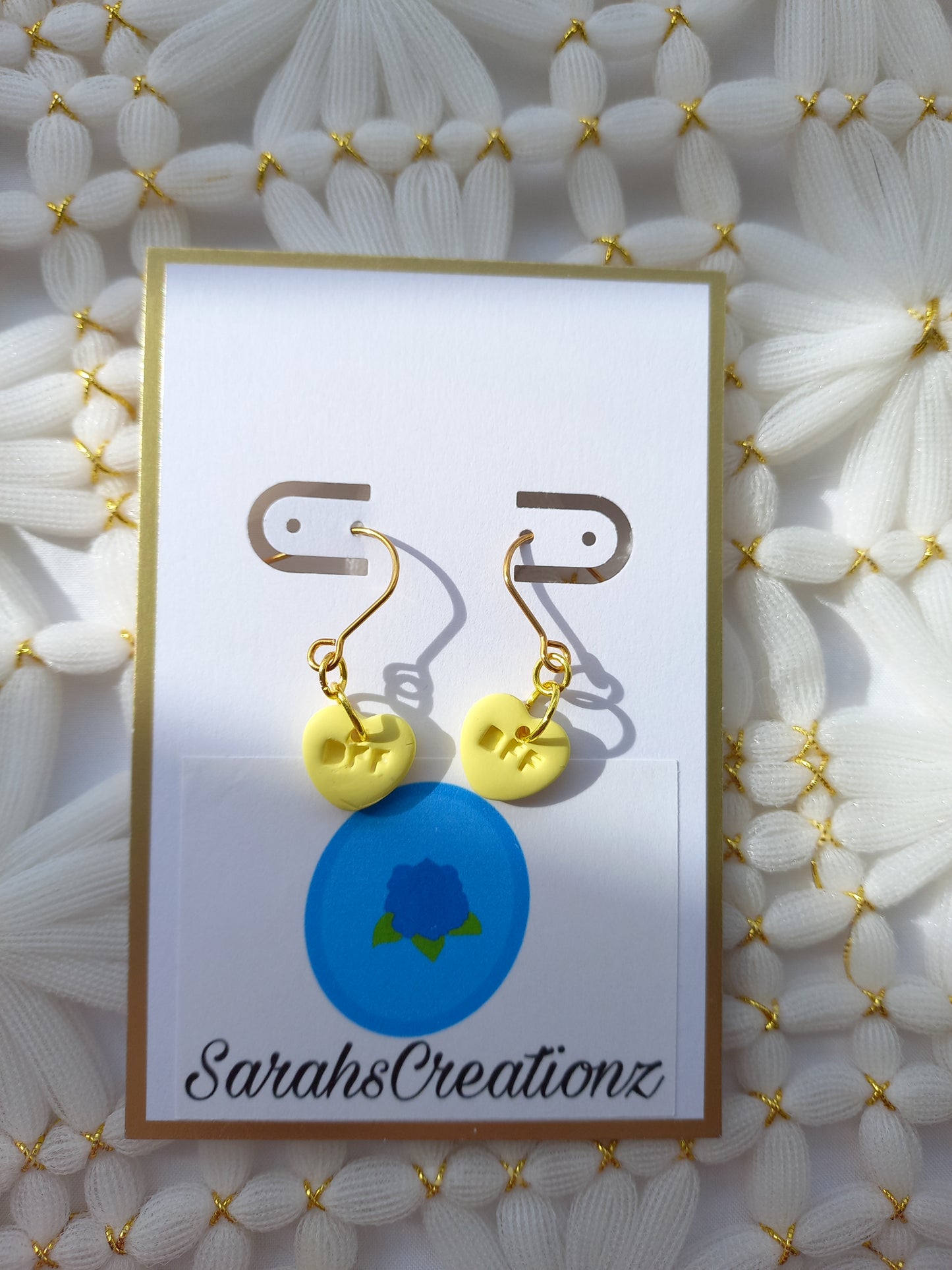 Yellow Mini Candy Heart Earrings | Love Collection