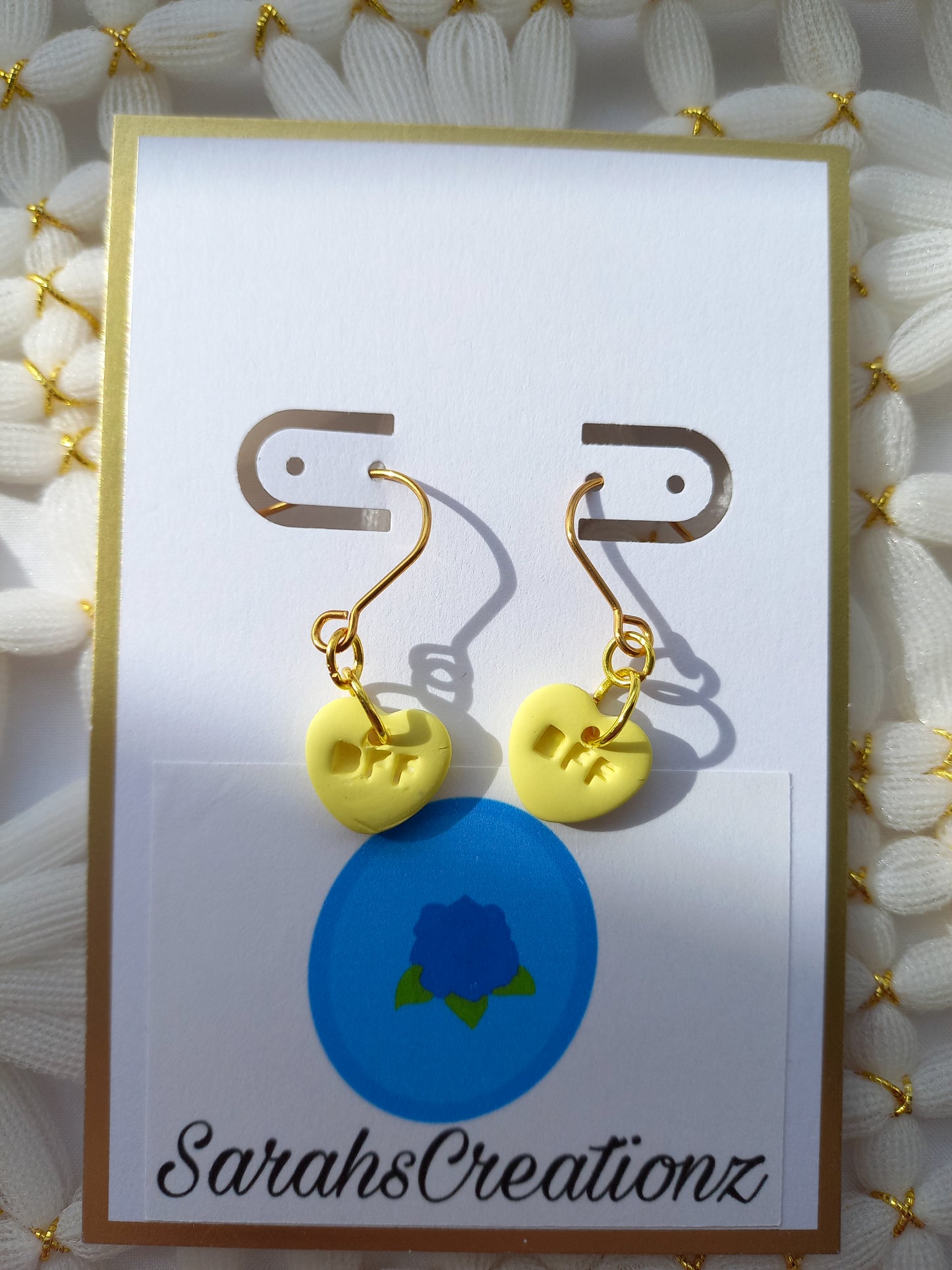 Yellow Mini Candy Heart Earrings | Love Collection