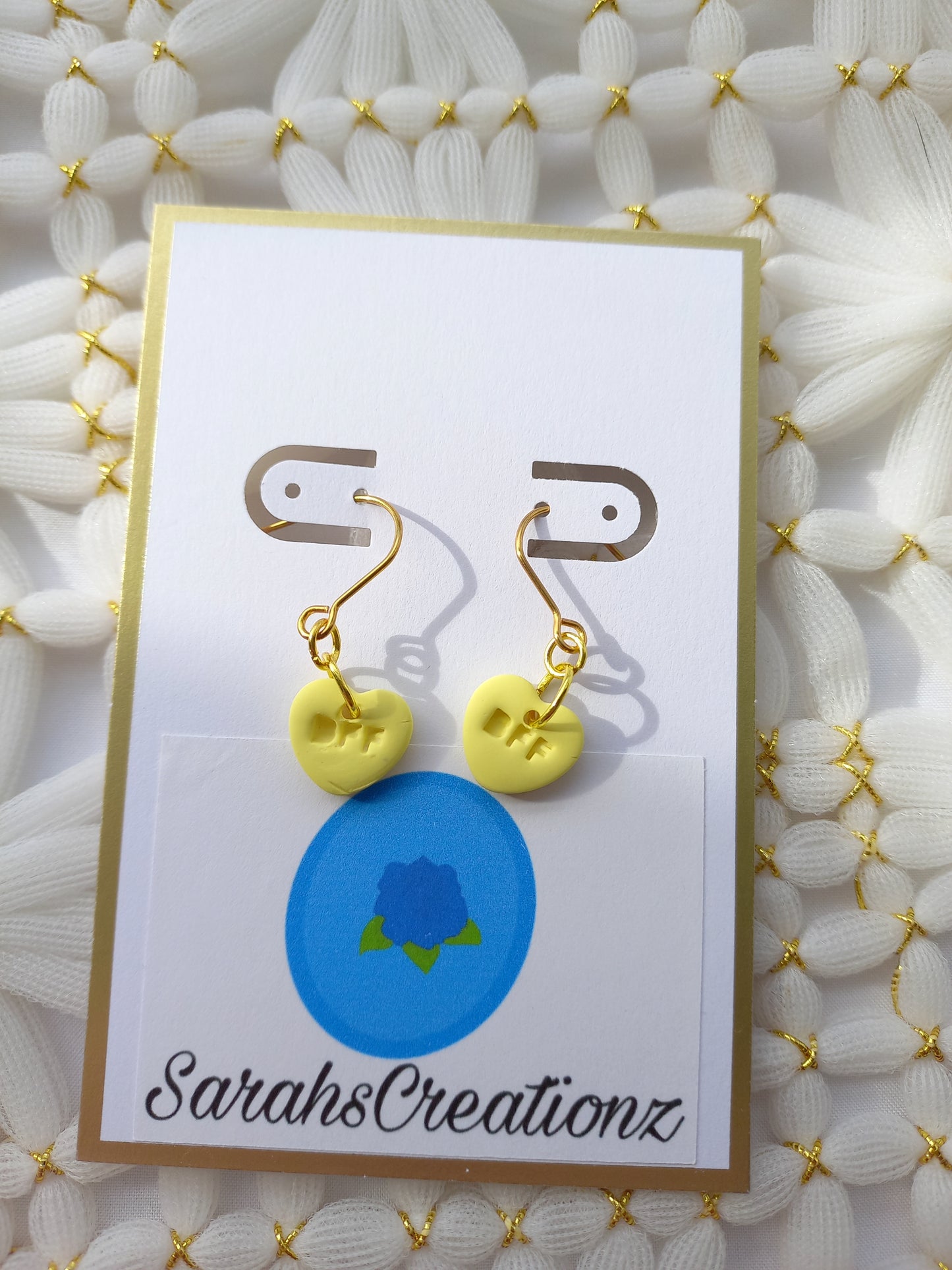 Yellow Mini Candy Heart Earrings | Love Collection