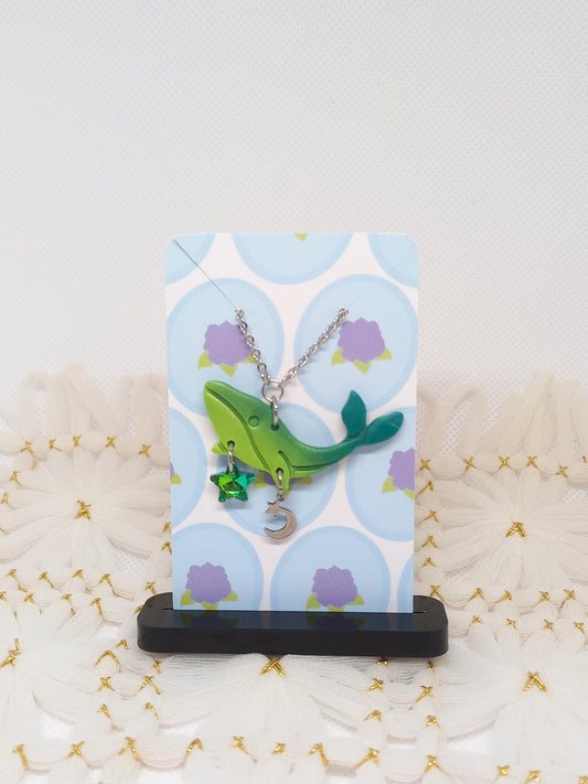 Green Ombré Whale Necklace | Sea Critters