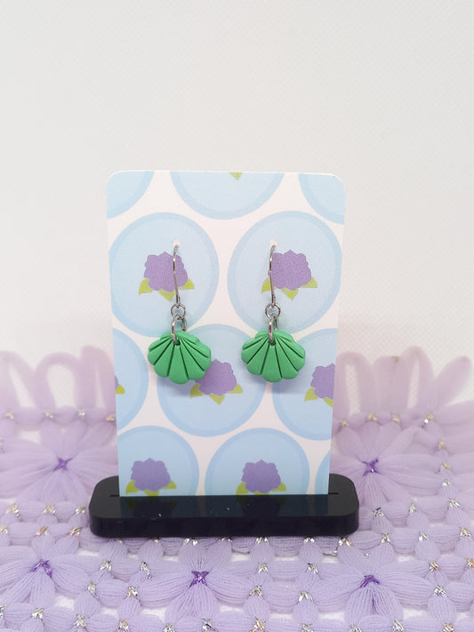 Green Sea Shell Earrings | Sea Critters