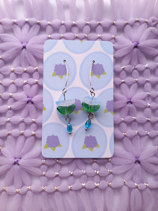 Light Blue Flower Drop Earrings | Flower Power