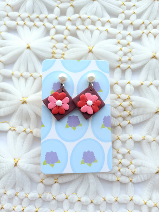 Diamond Flower Earrings | Flower Power