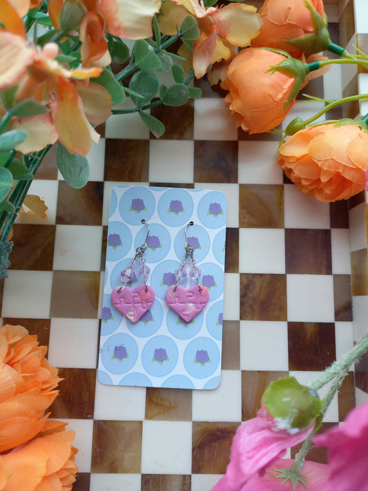 Heart Puzzle Earrings