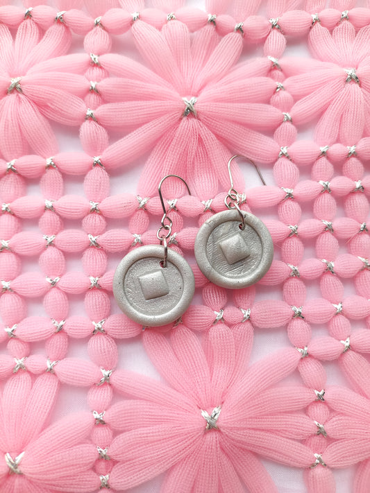 Silver Game Coin earrings | Gamers Collection