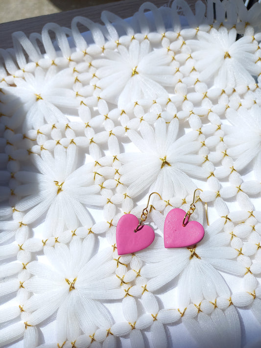 Pink Heart Earrings | Love Collection