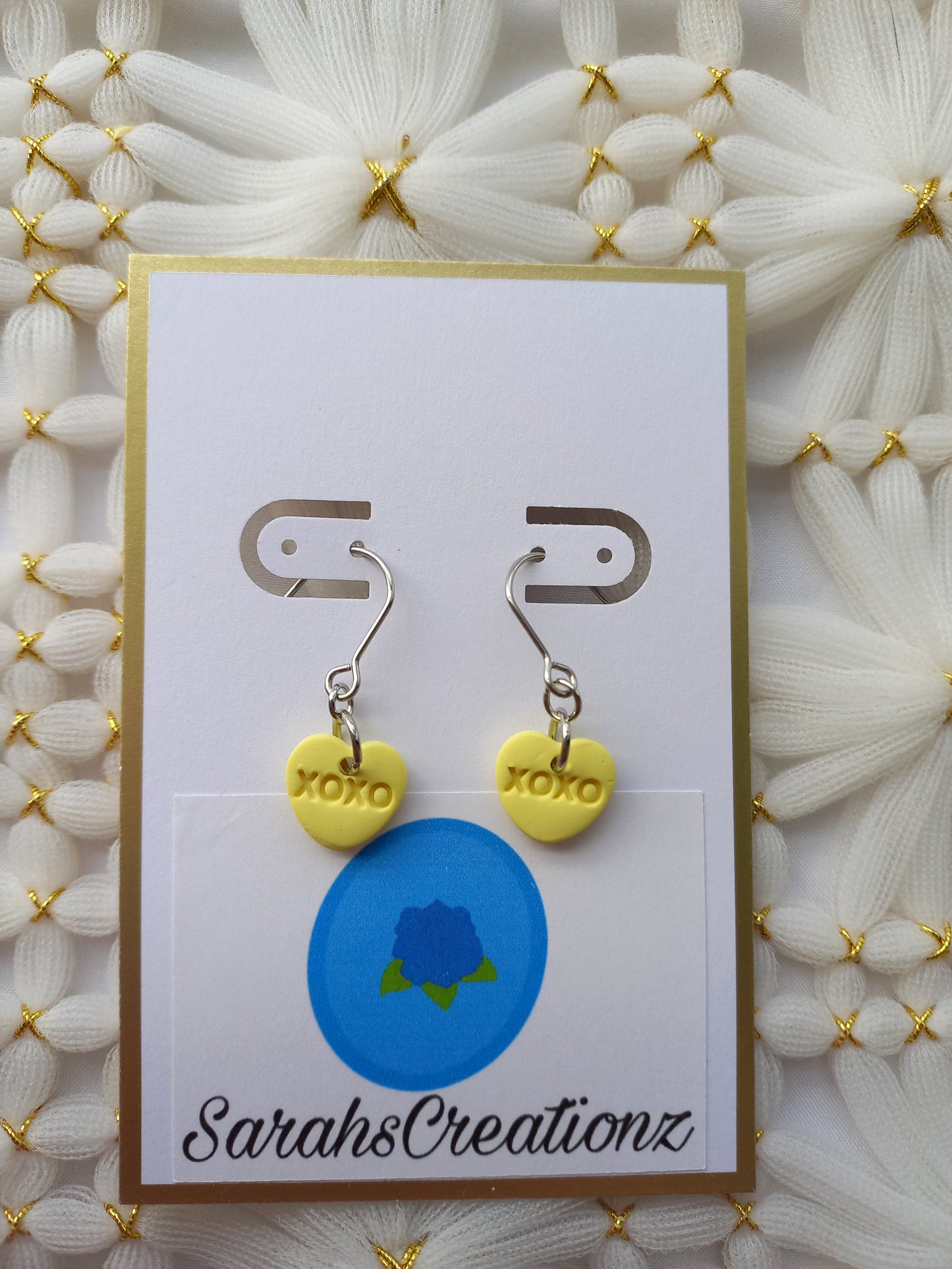 Yellow Mini Candy Heart Earrings | Love Collection