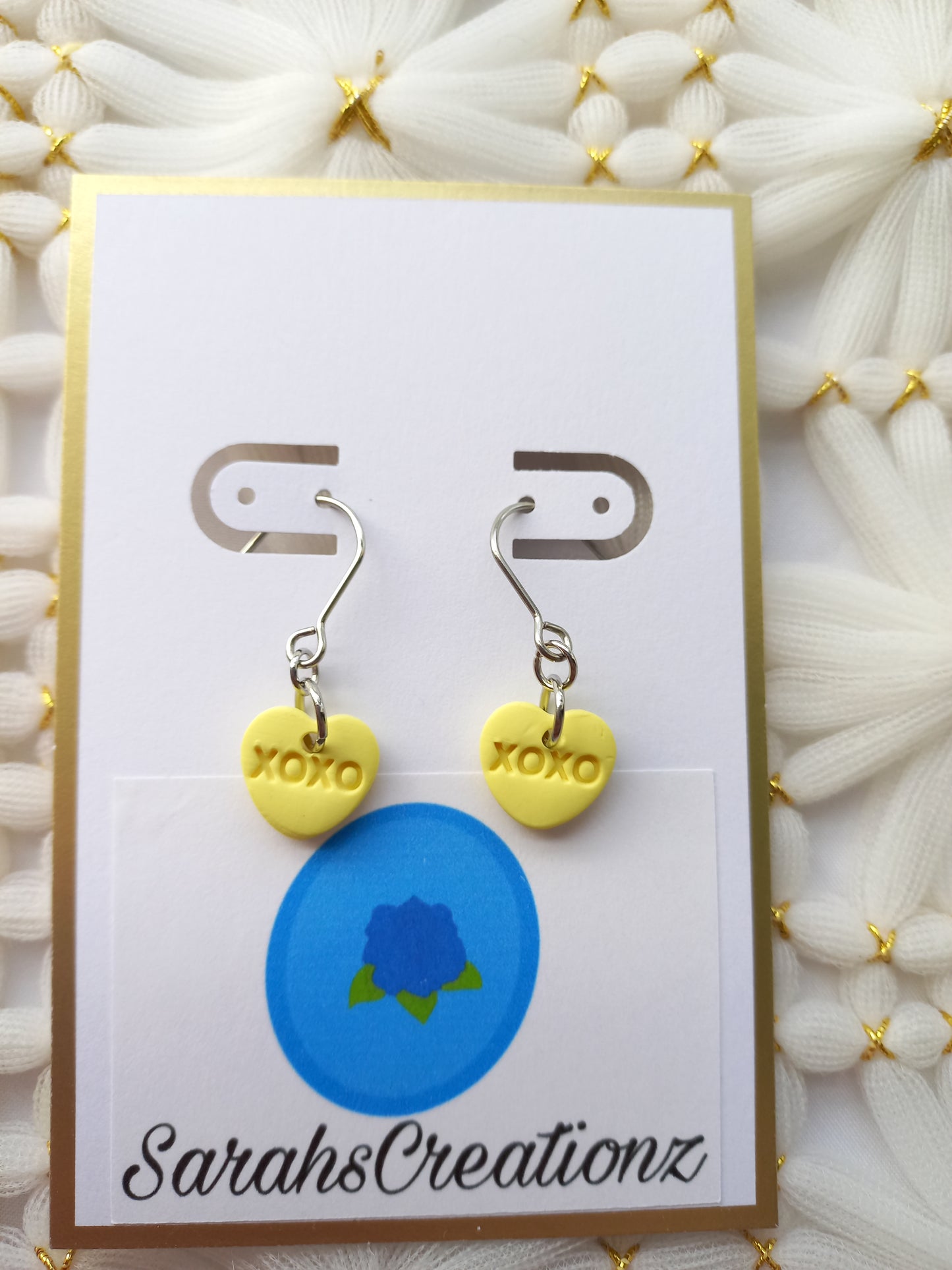 Yellow Mini Candy Heart Earrings | Love Collection