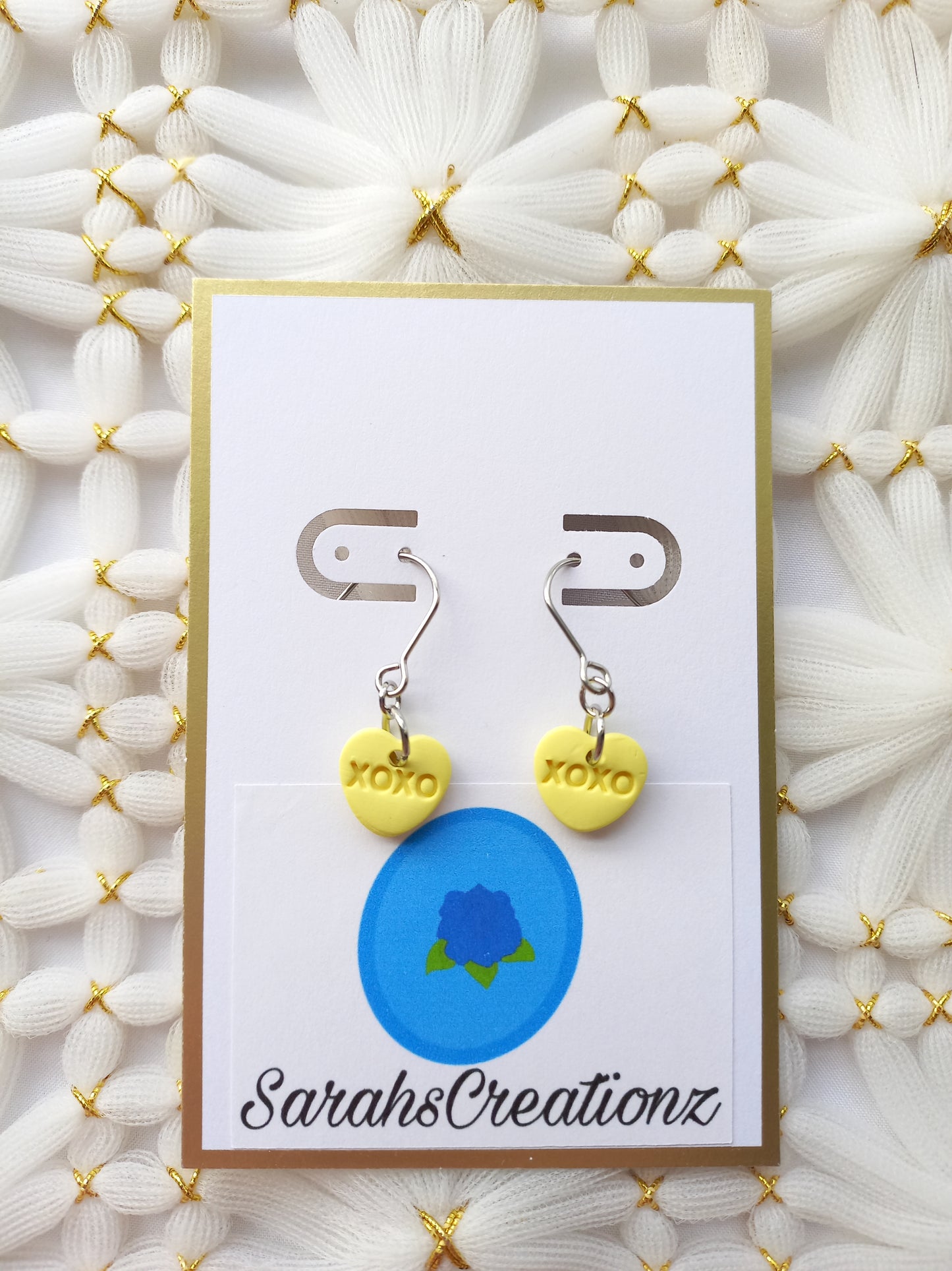 Yellow Mini Candy Heart Earrings | Love Collection