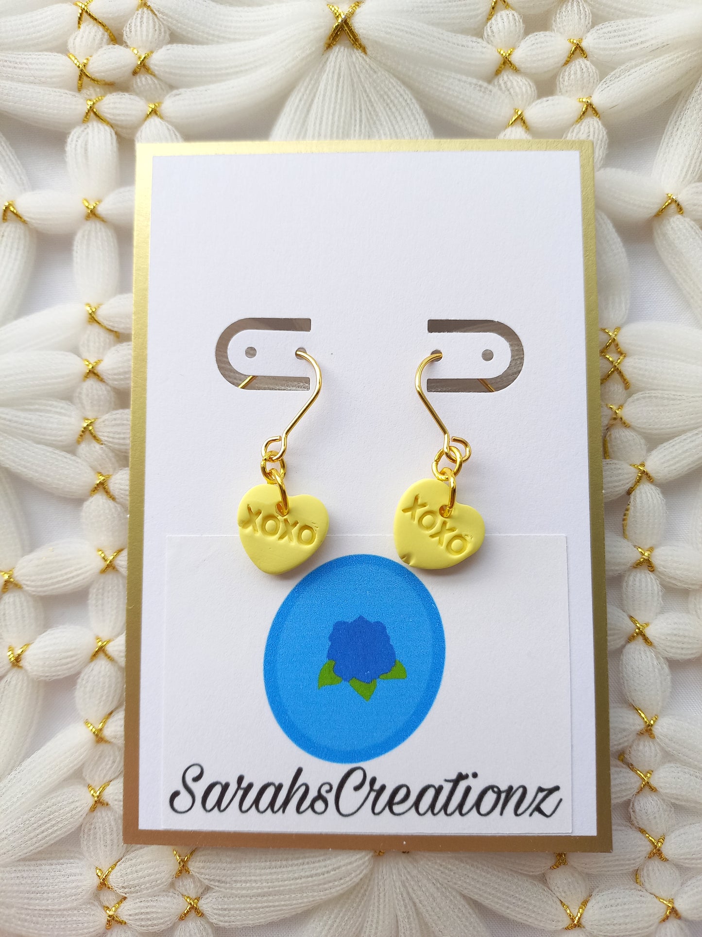 Yellow Mini Candy Heart Earrings | Love Collection