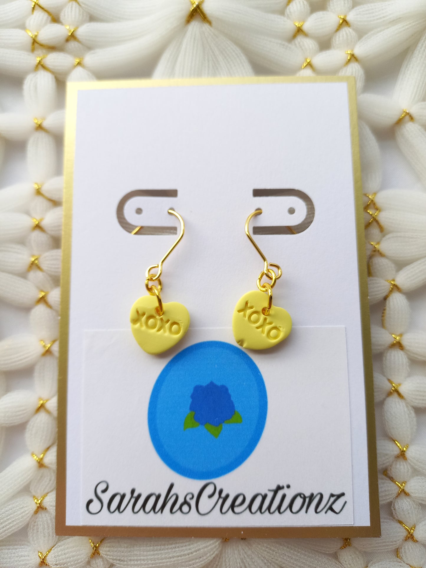 Yellow Mini Candy Heart Earrings | Love Collection