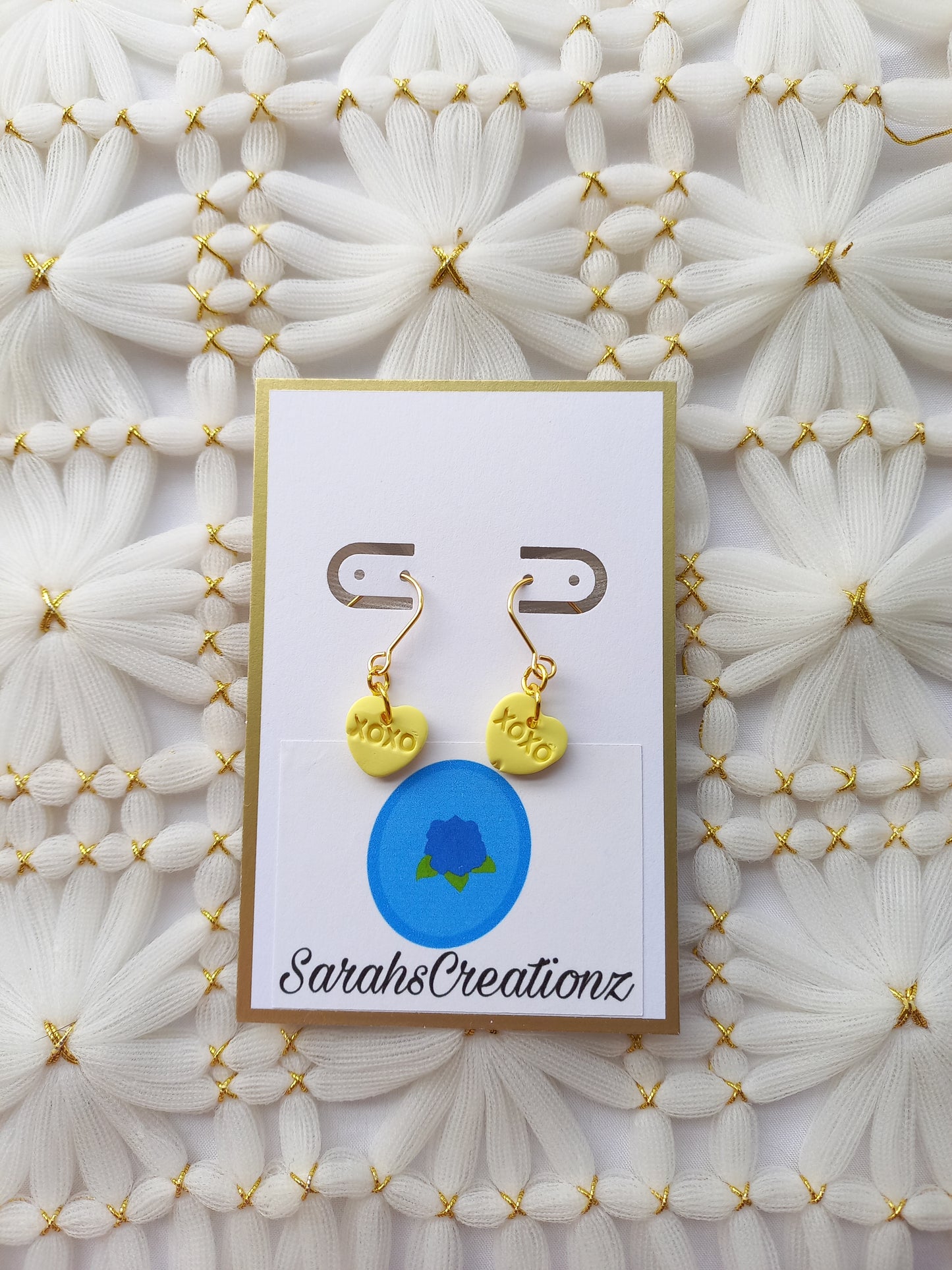 Yellow Mini Candy Heart Earrings | Love Collection