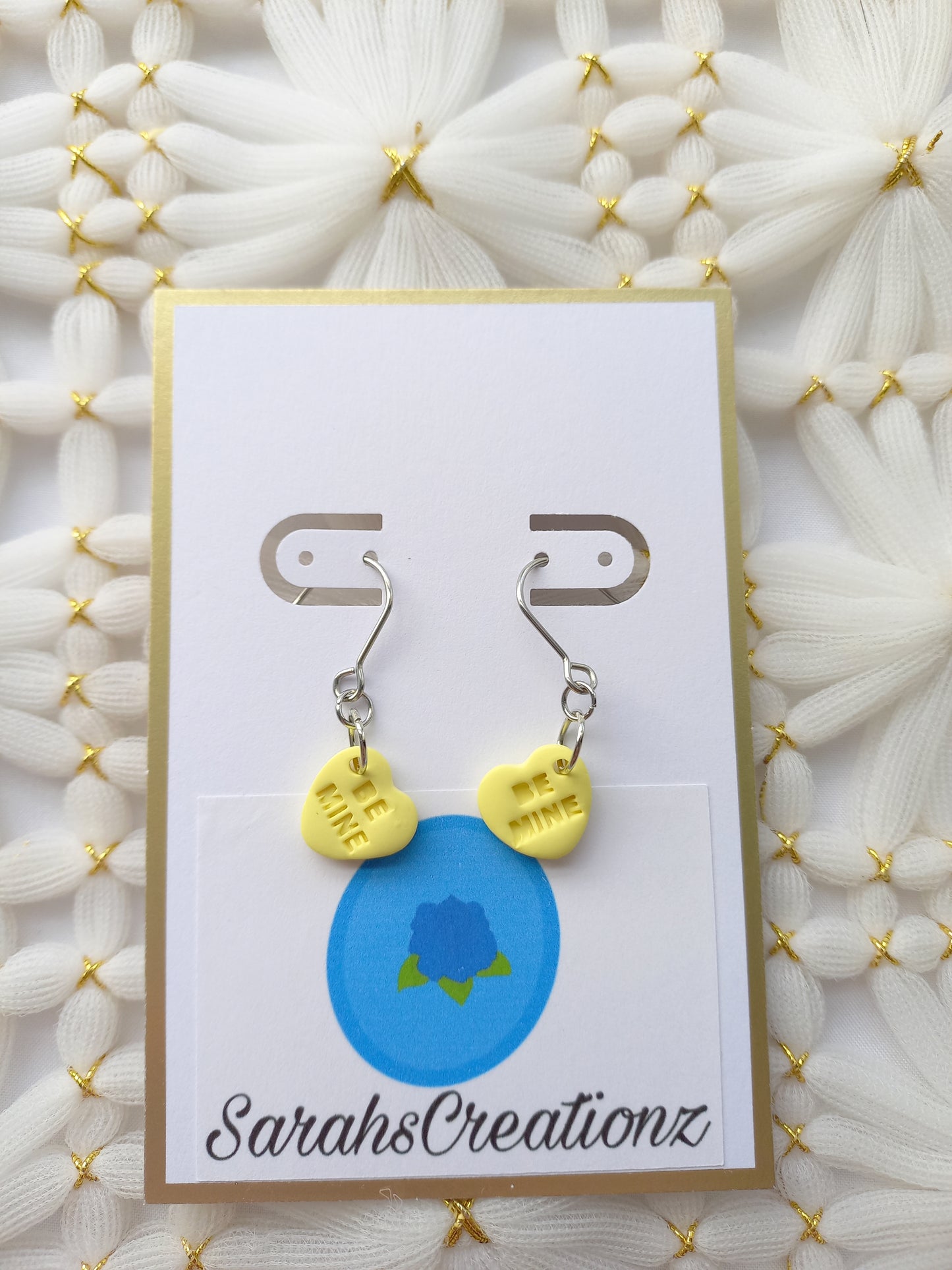 Yellow Mini Candy Heart Earrings | Love Collection