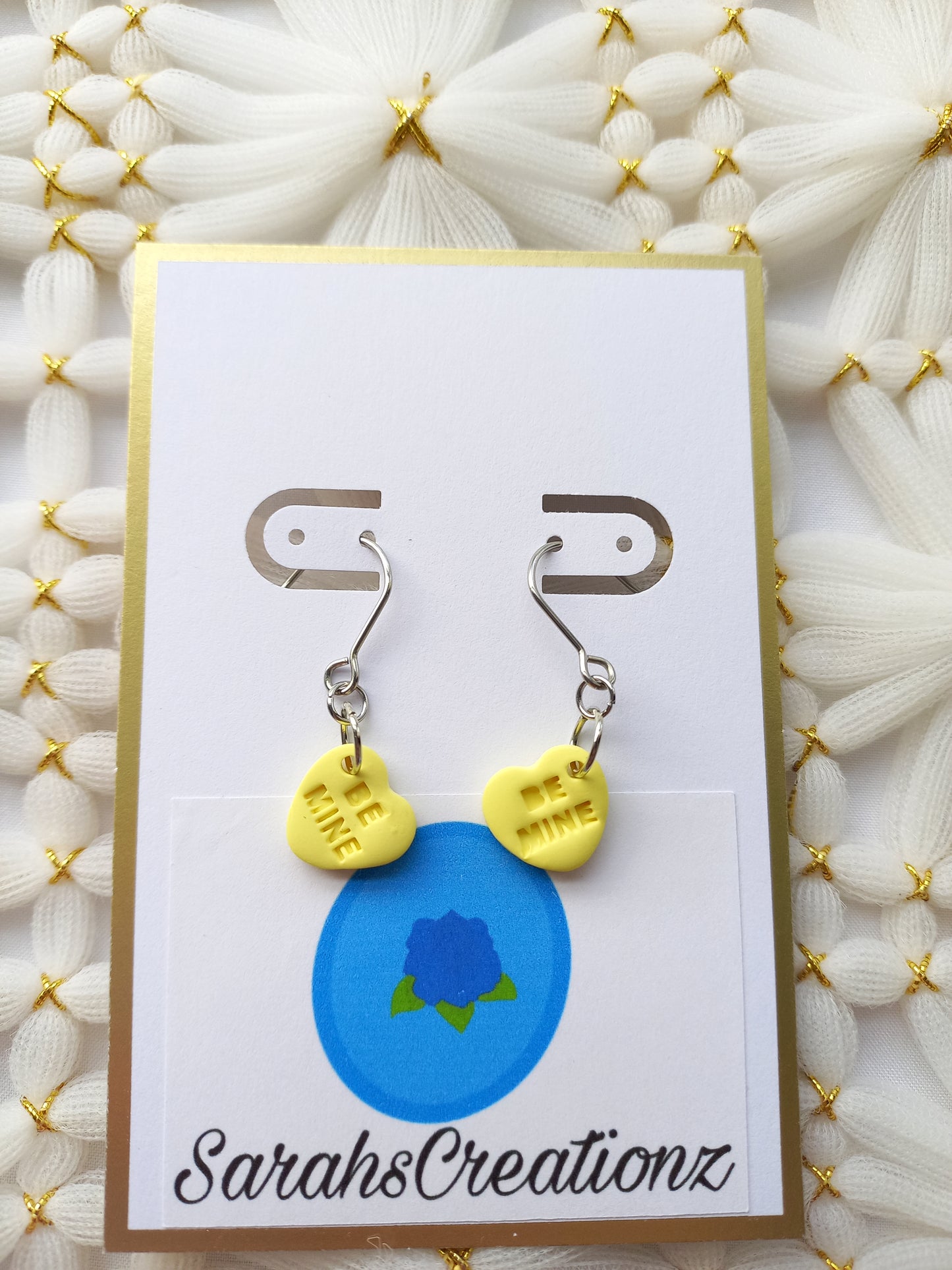 Yellow Mini Candy Heart Earrings | Love Collection