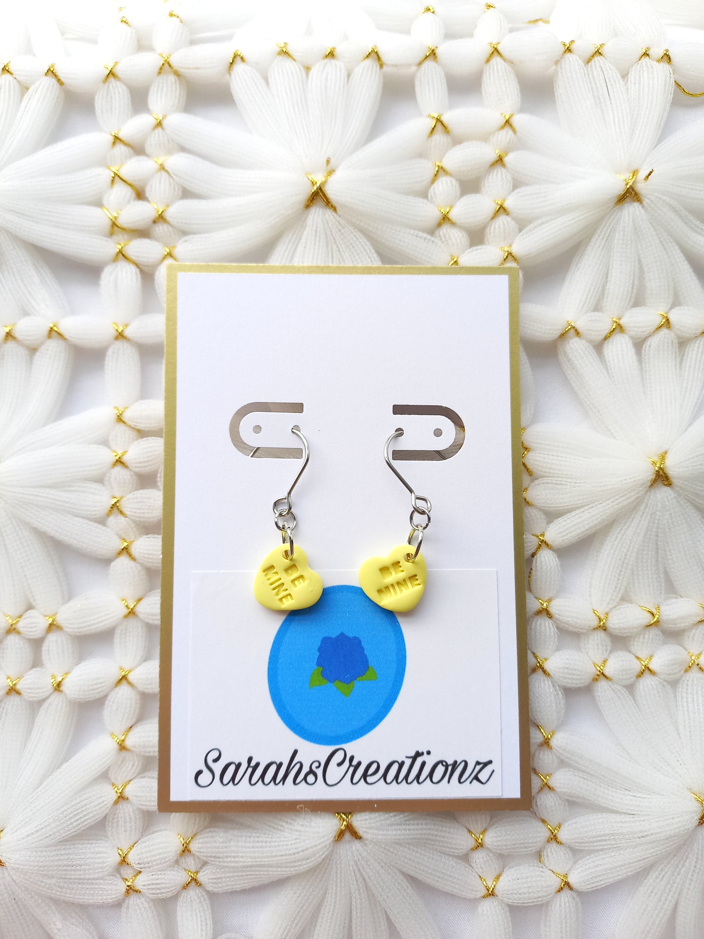 Yellow Mini Candy Heart Earrings | Love Collection