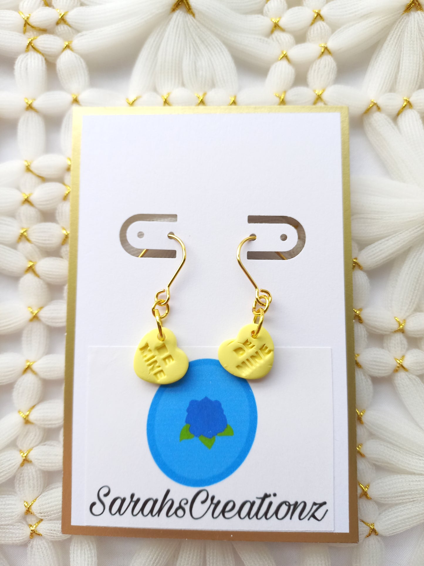 Yellow Mini Candy Heart Earrings | Love Collection