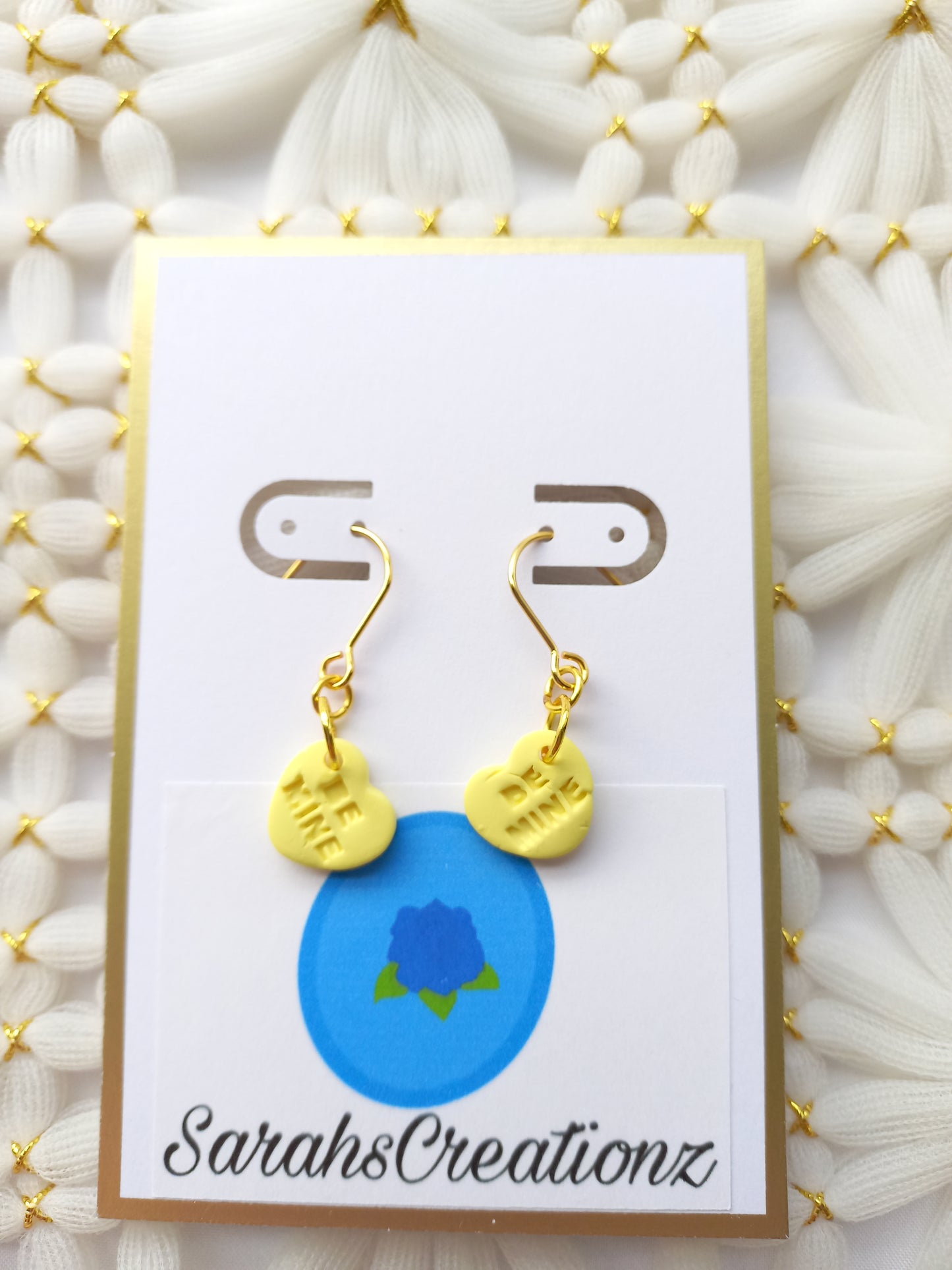 Yellow Mini Candy Heart Earrings | Love Collection