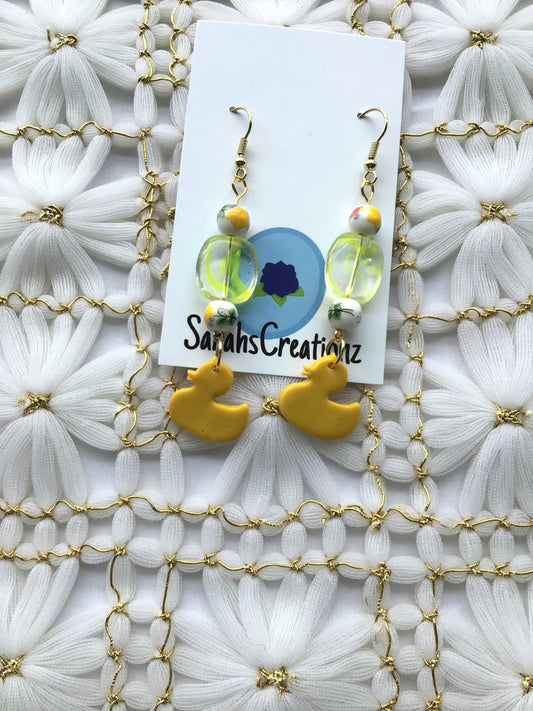 Yellow Duck earrings | Baylees Collection